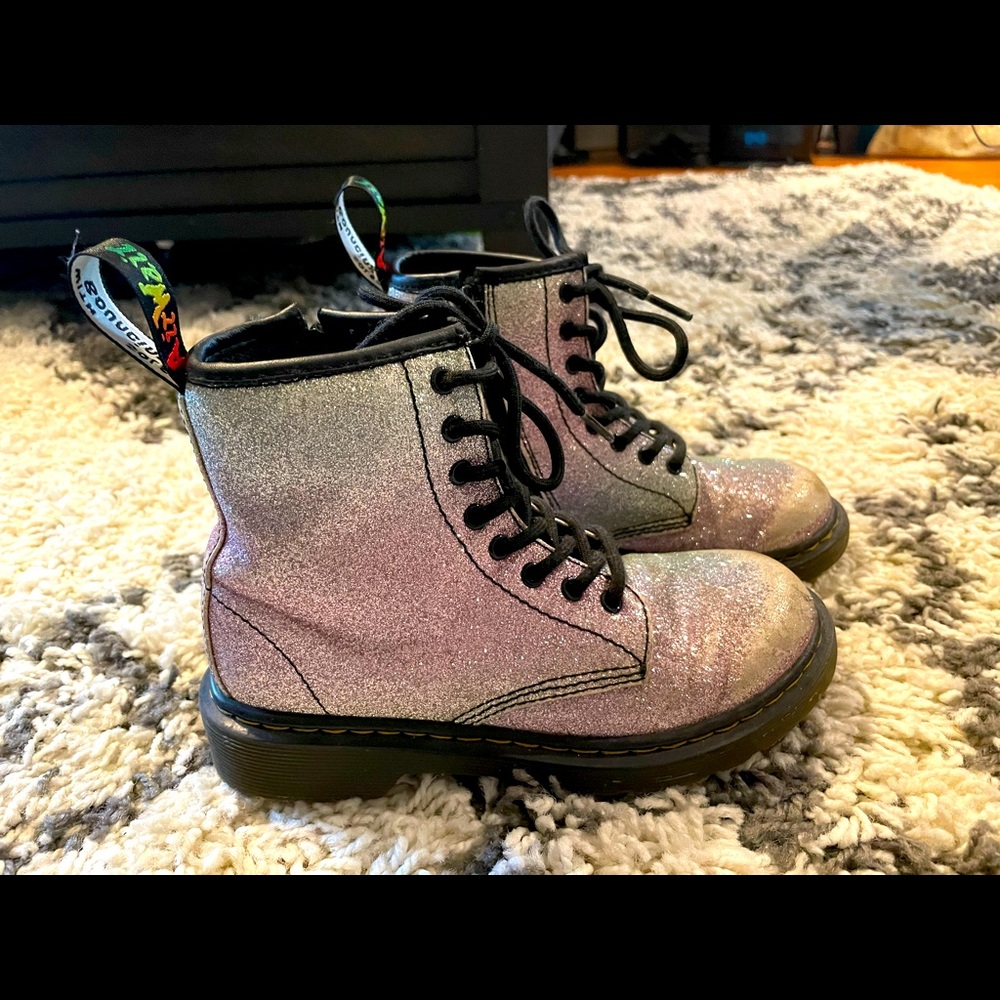 Girls size1 Glitter Dr. Martens